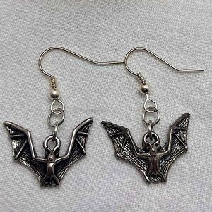 Spooky Bat Dangle Earrings